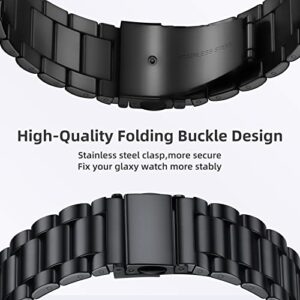 Lerobo Compatible for Samsung Galaxy Watch 4 Band/Galaxy Watch 5 Band 40mm 44mm/ Pro 45mm/Galaxy Watch 6 Band,Active 2 Bands, Classic Band 46mm 42mm, 20mm Stainless Steel Metal Band for Men Women