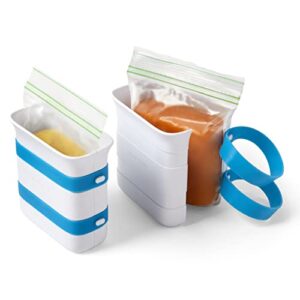 youcopia freezeup freezer food block maker, 2 cup, 2-pack, meal prep bag container to freeze leftovers and soup