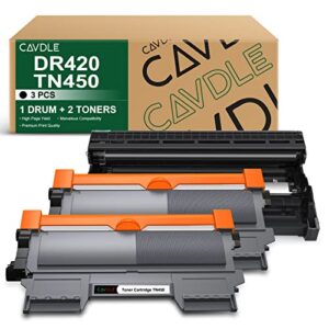 cavdle compatible toner cartridge and drum unit set replacement for brother dr420 and tn420 work with brother hl-2270dw hl-2280dw hl-2230 hl-2240 mfc-7360n mfc-7860dw dcp-7065dn intellifax 2840 3packs