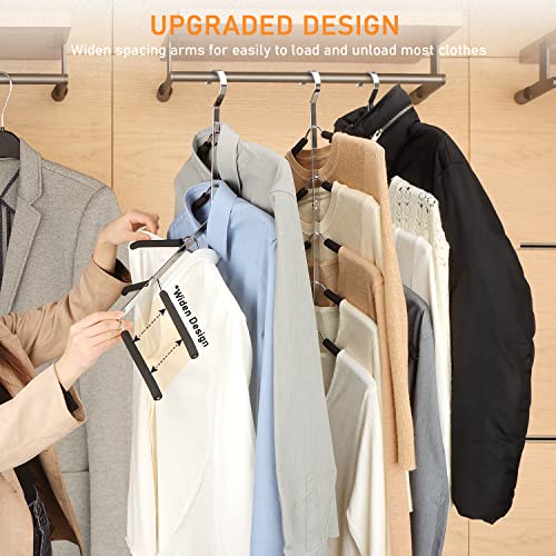 DOIOWN Pants Hangers Blouse Tree Clothes Hangers Space Saving Hangers Closet Storage Organzier for Pants, Clothes, Coat, Shirt