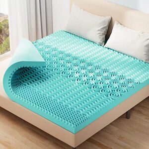 dreamsmith 3 inch 5-zone memory foam mattress topper, cooling gel infused foam mattress topper, certipur-us certified, queen