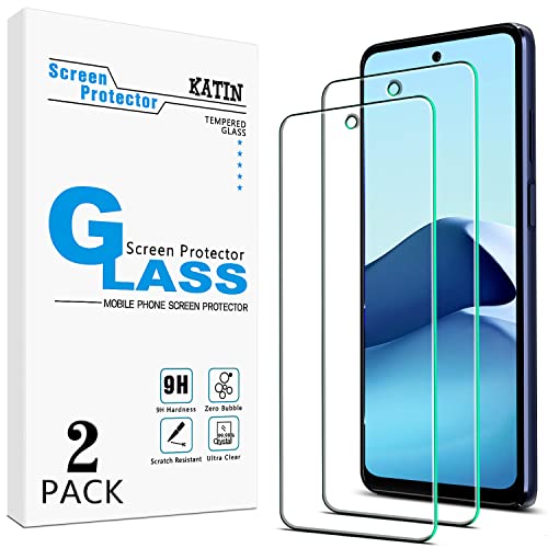 KATIN [2-Pack] Tempered Glass For Motorola Moto G Stylus (2022) / Moto G Stylus 5G (2022) [Not Fit for 2021/2020 Version] Screen Protector, Anti Scratch, Bubble Free, Case Friendly