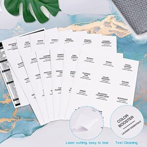 264 Minimalist Home Laundry Labels, HOLENGS Bathroom Containers Organizing Labels, Waterproof Preprinted Organization Stickers for Shampoo Hand Soap Storage Bins Jars