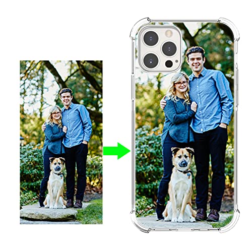 GEAPRIE Customized Photo Design Your Own Personalized Picture Custom Phone Case Cover Compatible with iPhone 6 6s 7 8 Plus SE 2020 X XS XR 11 12 13 14 Mini Pro Max