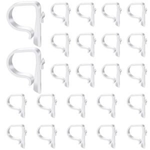 yookeer church pew clips heavy duty plastic hooks tablecloth clips chair table clips translucent white pew clips table cloth holders for wedding ceremony church aisle railing bow decorations (12)