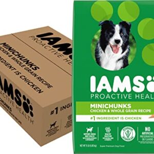 IAMS Proactive Health Adult Minichunks Dry Dog Food with Real Chicken, 15 lb. Bag