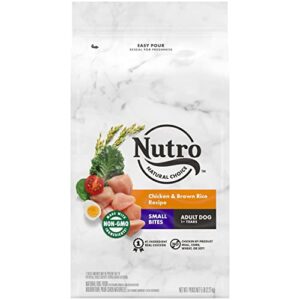 nutro natural choice adult small bites dry dog food, chicken & brown rice recipe dog kibble, 5 lb. bag
