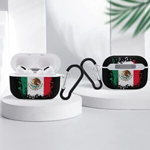 VINISATH Musical Mexico Flag Compatible with AirPods Pro Case Cover Keychain Portable Shockproof Airpod Cases Accessories Protective for Women Men Girls Hard Headphone Apple