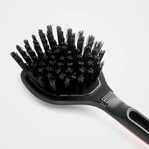 SGCB Tire Rim Brush Wheel Hub Cleaning Brushes with Ergonomic Grip Handle Durable PBT Bristles Brush for Auto Detailing Carpet Motorcycle Tire Cleaning