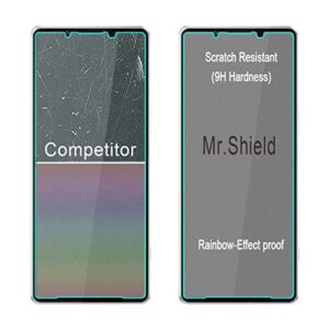 Mr.Shield [3-Pack] Designed For Sony Xperia 1 IV [Tempered Glass] [Japan Glass with 9H Hardness] Screen Protector with Lifetime Replacement