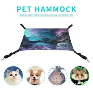 Amazing Galaxy Cloud Space Pet Hammock Comfortable Adjustable Hanging Bed for Small Animals Dogs Cats Hamster