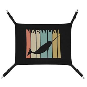 vintage style narwhal pet hammock comfortable adjustable hanging bed for small animals dogs cats hamster
