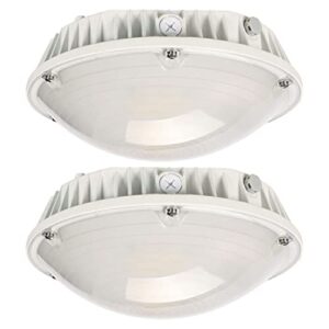 40w led canopy ceiling light with motion sensor, 5600lm 5000k outdoor garage ceiling light, 120-180w hps/mh equiv. 100-277vac ip65 for gas station ceiling lighting etl&dlc, 5 years warranty-2pack
