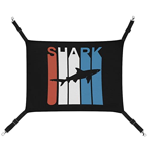 Retro Shark Pet Hammock Comfortable Adjustable Hanging Bed for Small Animals Dogs Cats Hamster