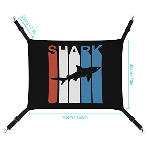 Retro Shark Pet Hammock Comfortable Adjustable Hanging Bed for Small Animals Dogs Cats Hamster