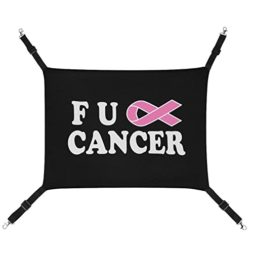 Fuck Cancer Pet Hammock Comfortable Adjustable Hanging Bed for Small Animals Dogs Cats Hamster