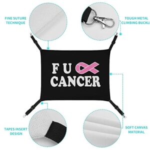 Fuck Cancer Pet Hammock Comfortable Adjustable Hanging Bed for Small Animals Dogs Cats Hamster