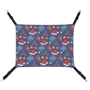 christmas hats pattern pet hammock comfortable adjustable hanging bed for small animals dogs cats hamster