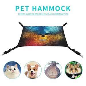 Colorful Vampire Skull Pet Hammock Comfortable Adjustable Hanging Bed for Small Animals Dogs Cats Hamster