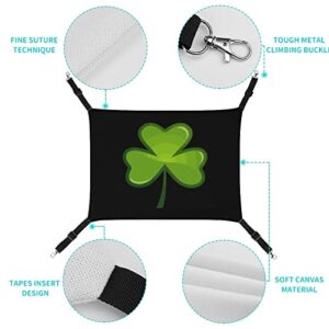 St Patricks Day Shamrock Pet Hammock Comfortable Adjustable Hanging Bed for Small Animals Dogs Cats Hamster