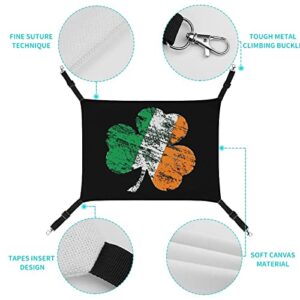 Irish Shamrock Pet Hammock Comfortable Adjustable Hanging Bed for Small Animals Dogs Cats Hamster