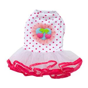 Puppy Fashion Dog Skirt 2015 Dress Dog Princess Pet Lace Dress Dog Cherry Tutu Pet Clothes (As Show, M)