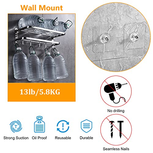 Wall Hooks for Hanging, 14 Pack Screw Wall Hangers Without Nails Adhesive Hooks Heavy Duty for Mount Wall Shelf, Kitchen, Bathroom, Key, Home and Office, Waterproof and Rustproof(18 mm)/13 lbs(Max)