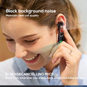 Micool Trucker Bluetooth Headset, Noise Cancelling, 30H Talking Time, Speak Callers Name, Hands Free Bluetooth Earpiece for Cell Phone