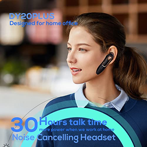 Micool Trucker Bluetooth Headset, Noise Cancelling, 30H Talking Time, Speak Callers Name, Hands Free Bluetooth Earpiece for Cell Phone