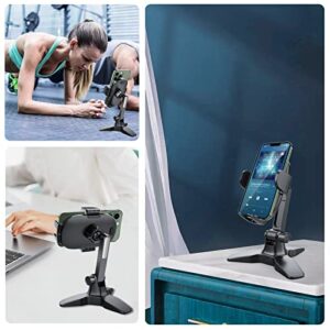 OQTIQ Cell Phone Stand for Desk, Adjustable Phone Stand with 360 Degree Rotation, Heavy Duty Cell Phone Holder, Home Office Accessories, Desktop Phone Holder for iPhone 14 13 12 Pro Max, Galaxy S22