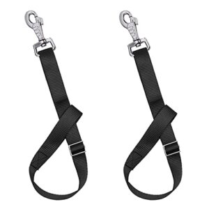 rosemarie horse bucket strap hangers,horse suppliers adjustable nylon straps up to 700 lbs for hay nets, water buckets,barn hanging-pratical and easy use (2 pack) (black)