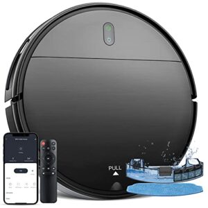 mamnv robot vacuum and mop combo, wifi/app/alexa, robotic vacuum cleaner with schedule, 2 in 1 mopping robot vacuum with 230ml water tank, self-charging, slim, ideal for hard floor, pet hair, carpet