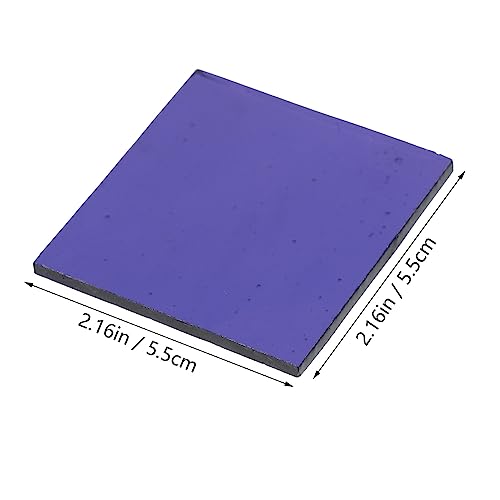 2pcs Cobalt Blue Glass Sheet Chemistry Experiment Supply Experiment Cobalt Glass Laboratory Science and Safety