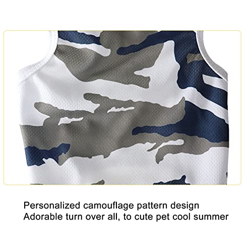 Printed Pet Shirt Summer Pet T Shirt Cool Puppy Shirts Dog T-Shirts Soft Breathable Dog Shirt for Small Medium Dogs Cats Girl Boy Puppy Clothes Summer Pet Outfits Dog Clothes Pet Vest Blue M