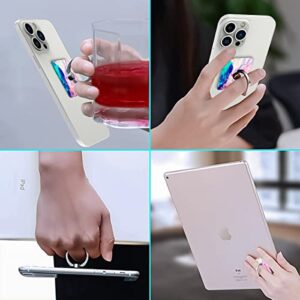 DaBuBu Multi-Function Mounts and Holder Three Pack Colorful Marble Metal Phone Ring Stand for Cellphones&Tablets