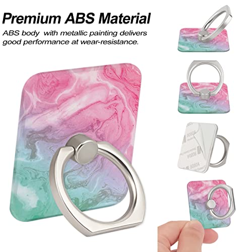 DaBuBu Multi-Function Mounts and Holder Three Pack Colorful Marble Metal Phone Ring Stand for Cellphones&Tablets