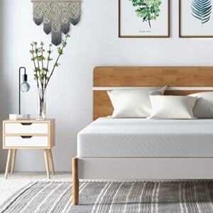 fontoi queen size mattress in a box, 8 inch bed mattresses, cooling gel green tea memory foam, medium firm