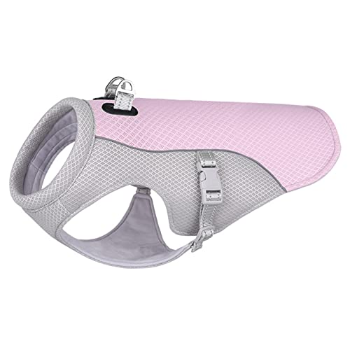 Pet Clothing Dog Cooling Vest Harness Evaporation Coat Reduce Body Heat for Hiking Pink M