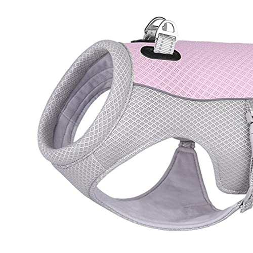 Pet Clothing Dog Cooling Vest Harness Evaporation Coat Reduce Body Heat for Hiking Pink M