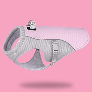 Pet Clothing Dog Cooling Vest Harness Evaporation Coat Reduce Body Heat for Hiking Pink M