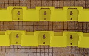 Made by Mitchell 2 Pack D20 5-Slot Battery Rack Compatible with DeWalt 12Vmax 20Vmax and 60V, Wall Mount Latching Storage Rack 20V for DCB205 DCB606 DCB120, USA, 10 Slots Total PN D20x5-WR-2PK