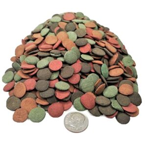 4-type ultra mix of 1/2" sinking wafers, spirulina-algae wafers, 6-type worm wafers, 10-type shrimp wafer, intense color enhancing wafers. plecos, shrimp, snails, crayfish, tropical fish. 1-lb