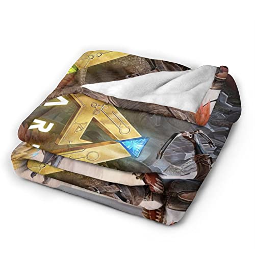 Ark Survival Evolved Blanket Dinosaur Sofa Throw Blankets Lightweight Plush Cozy Soft Air Conditioner Blankets 80"x60"