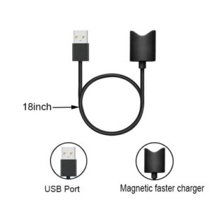 Forlity Magnetic USB Smart Charger Cable, Fast Charging Cable with 18inch,1 Pack (Black)