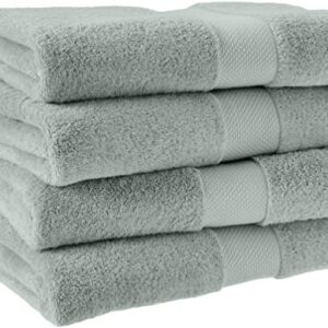 Amazon Aware 100% Organic Cotton Plush Bath Towels - Bath Towels, 4-Pack, Sage Green