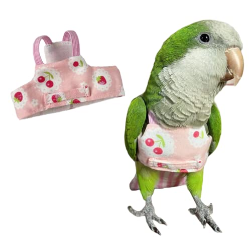 Bird Flight Harness Vest, Parrot Flight Suit for Cockatiels Conures Budgies, Bird Flying Clothes for Outdoor Activities Training