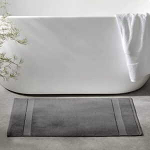 amazon aware 100% organic cotton bath mat - 20 x 31-inches, dark gray