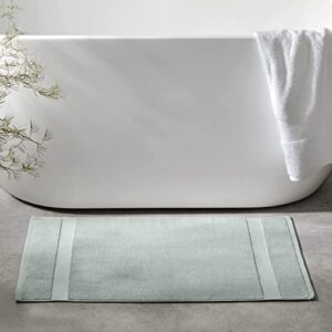 amazon aware 100% organic cotton bathroom bath mat, sage green, 31" l x 20" w