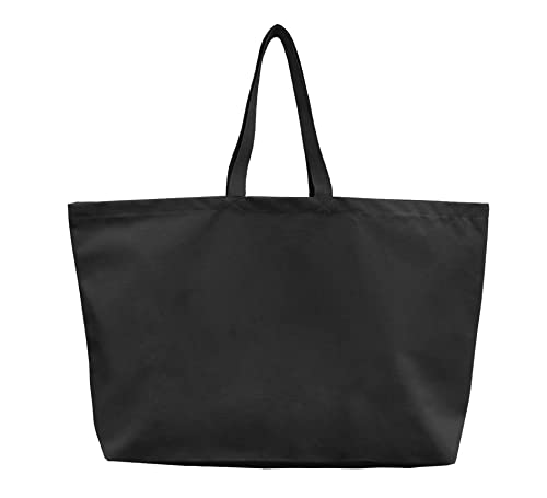 LLYLIU Canvas Tote Bag - Extra Large Shopping Beach Totes Bags Reusable Big Grocery Bag Plain Solid 28" x 8" x 16"