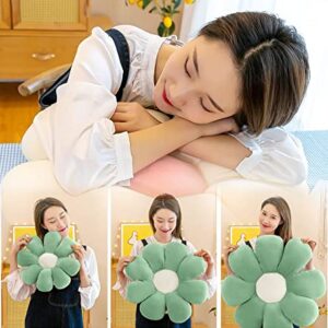 LRKOAYJGO Flower Pillow, Flower-Shaped Throw Pillow Butt Seating Cushion Flower Floor Pillow, Cute Decorative Plush Pillow for Chair Bed Sofa (Green, 14.9"